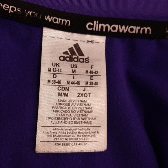 Adidas Climawarm 1/4 Zip Long Sleeve Top Athletic Activewear Running Yoga - Picture 9 of 12